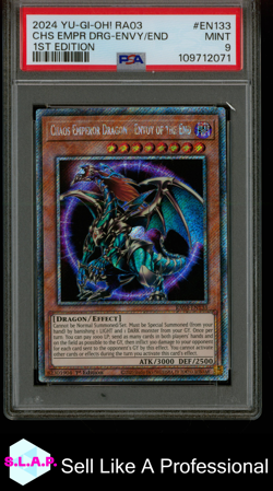 CHS EMPR DRG-ENVY/END 1ST EDITION YU-GI-OH! RA03 2024 EN133 PSA 9 - Image 1