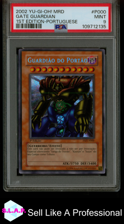 GATE GUARDIAN 1ST EDITION-PORTUGUESE YU-GI-OH! MRD-METAL RAIDERS 2002 P000 PSA 9 - Image 1
