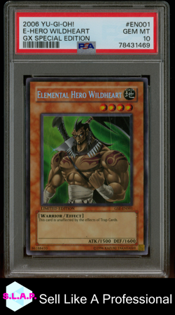 E-HERO WILDHEART GX SPECI4L EDITION YU-GI-OH! 2006 EN001 PSA 10 - Image 1