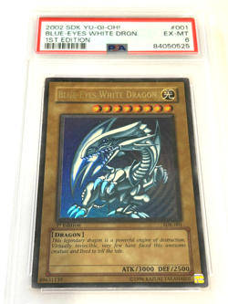 2002 SDK 001 Blue-Eyes White Dragon 1st Edition Ultra Rare Yu-Gi-Oh! Card PSA 6 - Image 3