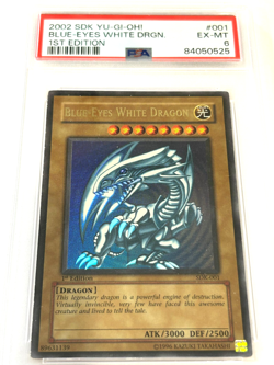2002 SDK 001 Blue-Eyes White Dragon 1st Edition Ultra Rare Yu-Gi-Oh! Card PSA 6 - Image 5