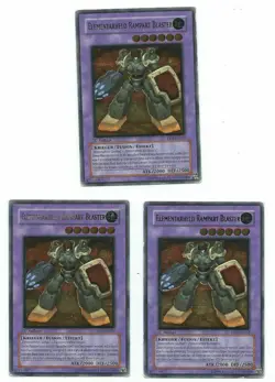 Yugioh! 3x Elemental Hero Rampart Blaster GERMAN EEN-EN033 Ultimate 1st First Ed - Image 1