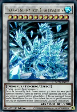Transcendosaurus Glaciasaurus - Ultra Rare 1st Edition MP24-EN297 - NM - YuGiOh - Image 1