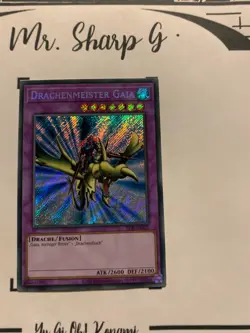 DRACHENMEISTER GAIA - LOB-DE125 DEUTSCH Yu-Gi-Oh! CARD SECRET RARE HOLO KONAMI - Image 2
