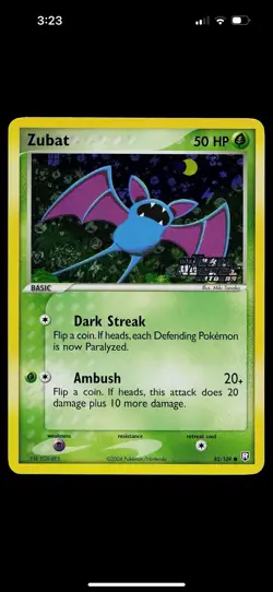 Pokemon Card - Zubat Team Rocket Returns 82/109 Reverse Holo Stamped - Image 1