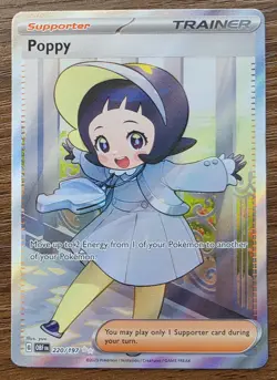 Pokemon TCG Poppy 220/197 2023 Obsidian Flames Ultra Rare Card - NM - Image 1