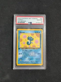 Horsea 62 PSA 10 1st Edition Neo Genesis Pop 71 Graded Pokemon Card - Image 1