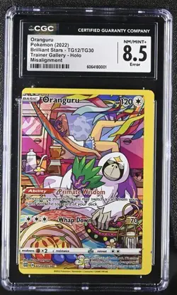 CGC 8.5 Error : Misalignment Oranguru TG12/TG30 Brilliant Stars Pokemon Card - Image 1