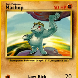 Machop 52/102 Base Set Unlimited Original Vintage Fighting Pokemon Card TCG - Image 1