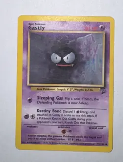 Full Set of Gastly Huanter and Gengar. Holo Gengar. Rare Base Set Pokemon Cards - Image 3