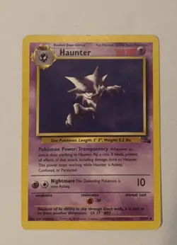 Full Set of Gastly Huanter and Gengar. Holo Gengar. Rare Base Set Pokemon Cards - Image 4