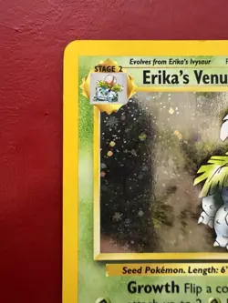 Erika’s Venusaur 4/132 Holo Rare Gym Challenge Pokemon Card MP No Creases - Image 3