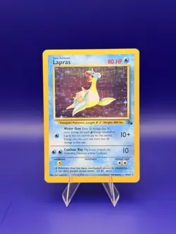 Pokemon TCG Lapras Fossil Holo Unlimited Rare Card 10/62 LP Condition - Image 1