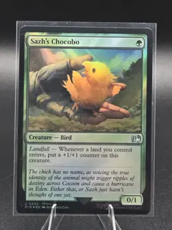 Magic the Gathering Final Fantasy Foil Sazh's Chocobo Card #200 - Image 1