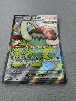 Great Tusk ex SVP 072 Black Star Promo Ancient Paldean Fates Pokemon Card Holo - Image 3