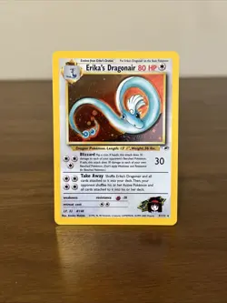 Pokemon Erika's Dragonair Gym Heroes Holo Rare Card 4/132 2000 Unlimited Edition - Image 1