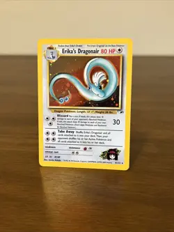 Pokemon Erika's Dragonair Gym Heroes Holo Rare Card 4/132 2000 Unlimited Edition - Image 3