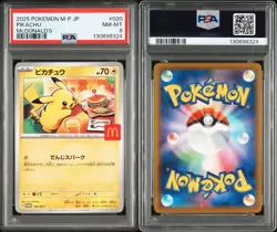 PSA 8 Pikachu 020/M-P McDonald's Happy Set Promo 2025 Pokemon Card Japanese - Image 3