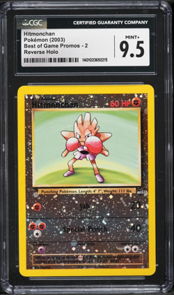 CGC 9.5 Hitmonchan Reverse Holo Best Of Game Promo 2003 Pokemon Card #2 - Image 1