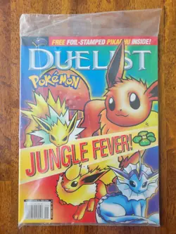 Sealed Duelist Jungle Fever Magazine Sept 1999 With Pokemon Promo W Pikachu Card - Image 1