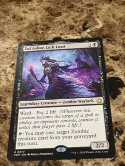 ZUL ASHUR, LICH LORD Magic the Gathering MTG Foundations Rare - Image 1