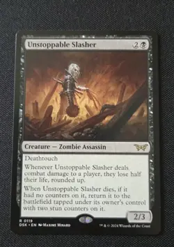 MTG - Unstoppable Slasher - Duskmourn House of Horror - Near Mint Rare #119 Reg. - Image 1