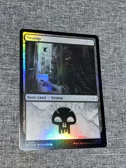 Swamp #196 NM/M Foil SPM Marvel's Spider-Man Magic MTG 0196 - Image 1