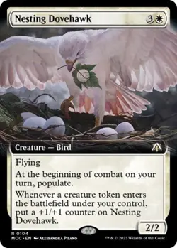 MTG English Nesting Dovehawk (Extended Art) NM Normal - Image 1