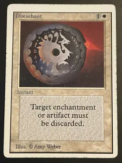 Magic The Gathering Disenchant Unlimited Miscut Original Vintage - Image 1