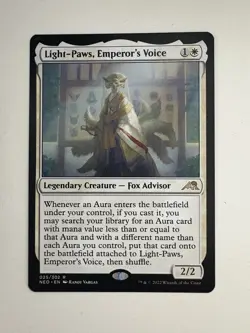 Light-Paws Emperor’s Voice MTG Magic the Gathering Card NM Near Mint NEO - Image 1