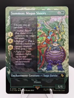 Summon: Magus Sisters (Borderless) FOIL Rare: Final Fantasy MTG (NM) - Image 1