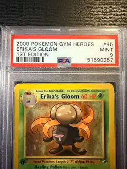 PSA 9 MINT 2000 Pokemon Gym Heroes #45 Erika's Gloom 1st Edition !!! - Image 3