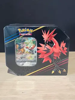 POKEMON CROWN ZENITH FACTORY SEALED TIN - GALARIAN ZAPDOS - Image 1