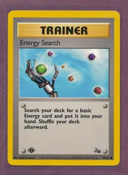 1999 Pokemon Team Rocket First Edition Energy Search #59/62!! - Image 1