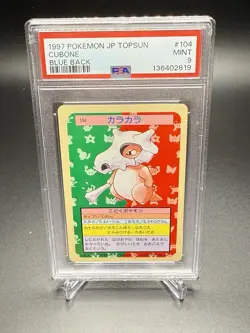 Pokemon Cubone Topsun Blue Back #104 1997 PSA 9 Low Pop - Image 1