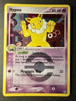 Pokemon - Hypno 25/112 Stamped - EX FireRed & LeafGreen - Reverse Holo NM SWIRL - Image 1