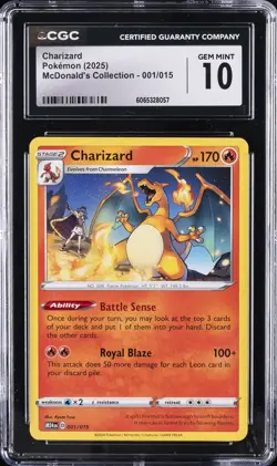 2025 POKEMON MCDONALD'S COLLECTION #001 CHARIZARD CGC 10 GEM MINT - Image 1