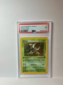 1999 Pokemon Jungle 1st Edition Pinsir - Holo PSA 7 NM #9 - Image 1