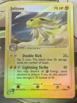 Jolteon 6/100 Sandstorm Reverse Holo Pokemon TCG ereader LP - Image 1