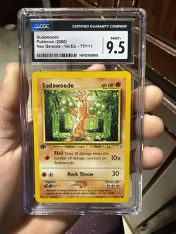 Sudowoodo Pokemon TCG Neo Genesis 2000 1st Ed. 77/111 CGC Mint 9.5 - Image 1