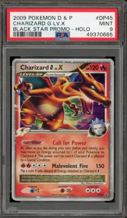 Pokemon Charizard G Lv.X Black Star Holo Promo DP45 PSA 9 Mint - Image 1