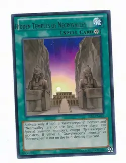 Yugioh Hidden Temples of Necrovalley LVAL-EN066 Misprint Shifted Text - Image 1