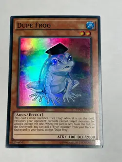 YUGIOH EURO Dupe Frog OP03-EN005 Super Rare Promo LP - Image 1