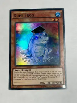 YUGIOH EURO Dupe Frog OP03-EN005 Super Rare Promo LP - Image 3