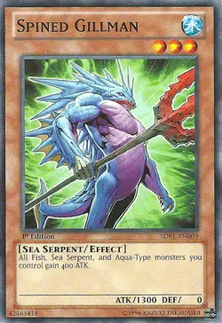Yugioh! LP Spined Gillman - SDRE-EN009 - Common - 1st Edition Lightly Played, En - Image 1