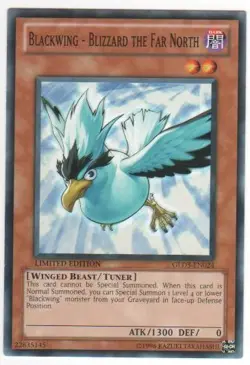 Yugioh! LP Blackwing - Blizzard the Far North - GLD3-EN024 - Common - Limited Ed - Image 1