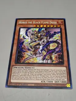 Yugioh! Horus the Black Flame Deity - PHNI-EN018 - Secret Rare - 1st Edition NM - Image 1