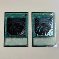 2x Mystical Space Typhoon AP08-EN002 Ultimate Rare 1x ERROR Name Shift Yugioh - Image 1