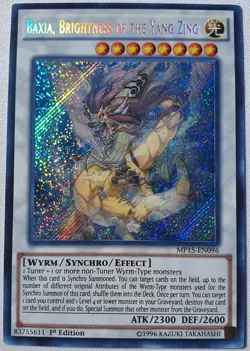 Yugioh 1x Baxia,Brightness Of The Yang Zing MP15-EN096 1st Ed Secret Rare NM - Image 3
