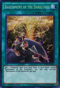 Banishment of the Darklords [DESO-EN034] Secret Rare 1st Edition YuGiOh TCG Card - Image 1